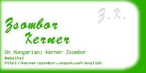 zsombor kerner business card